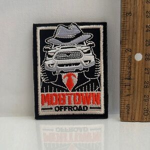 Red and Black Offroad Patch with Vehicle and Bold Text